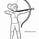 Malvorlage Bogenschießen