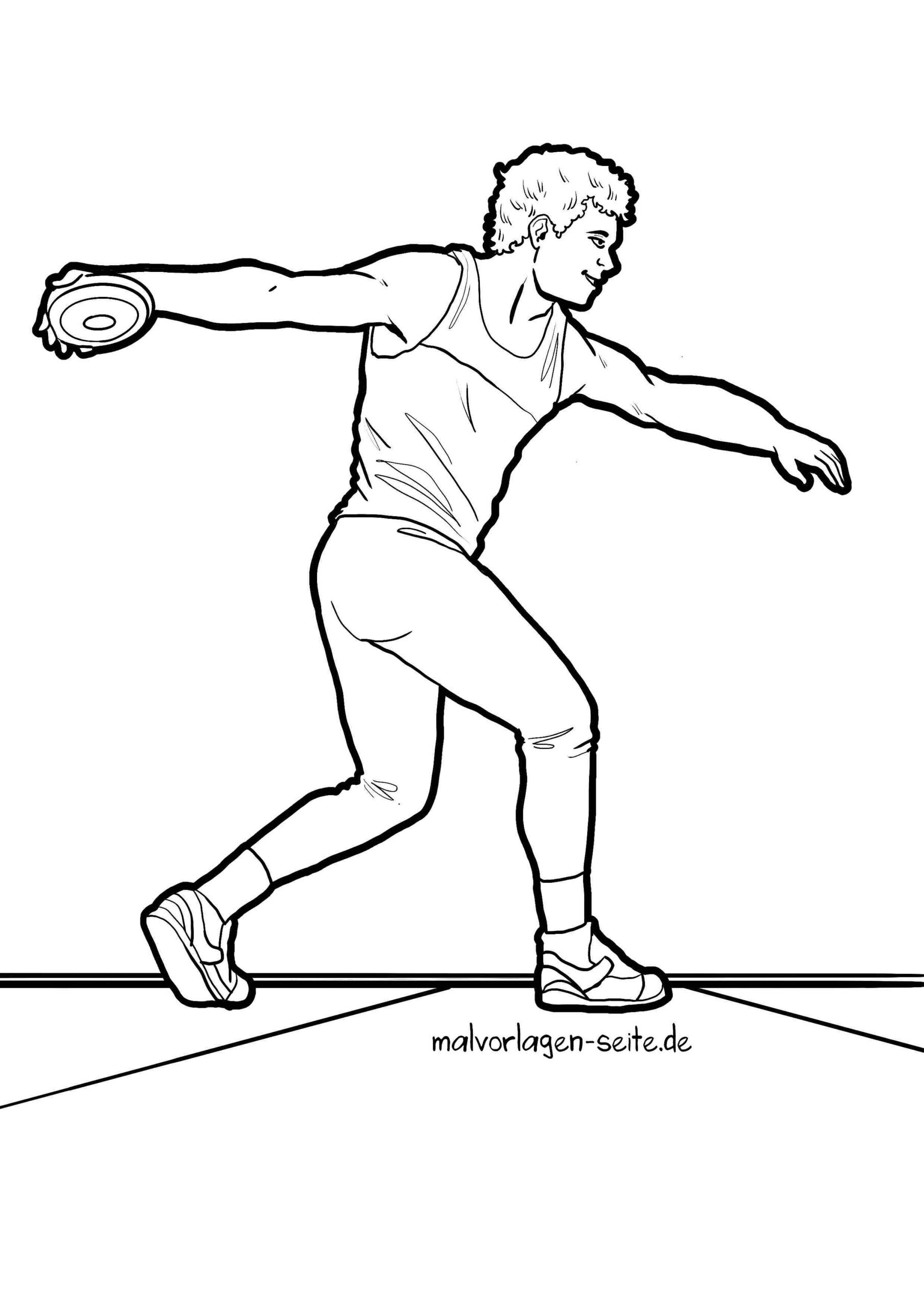 Malvorlage Diskuswerfen