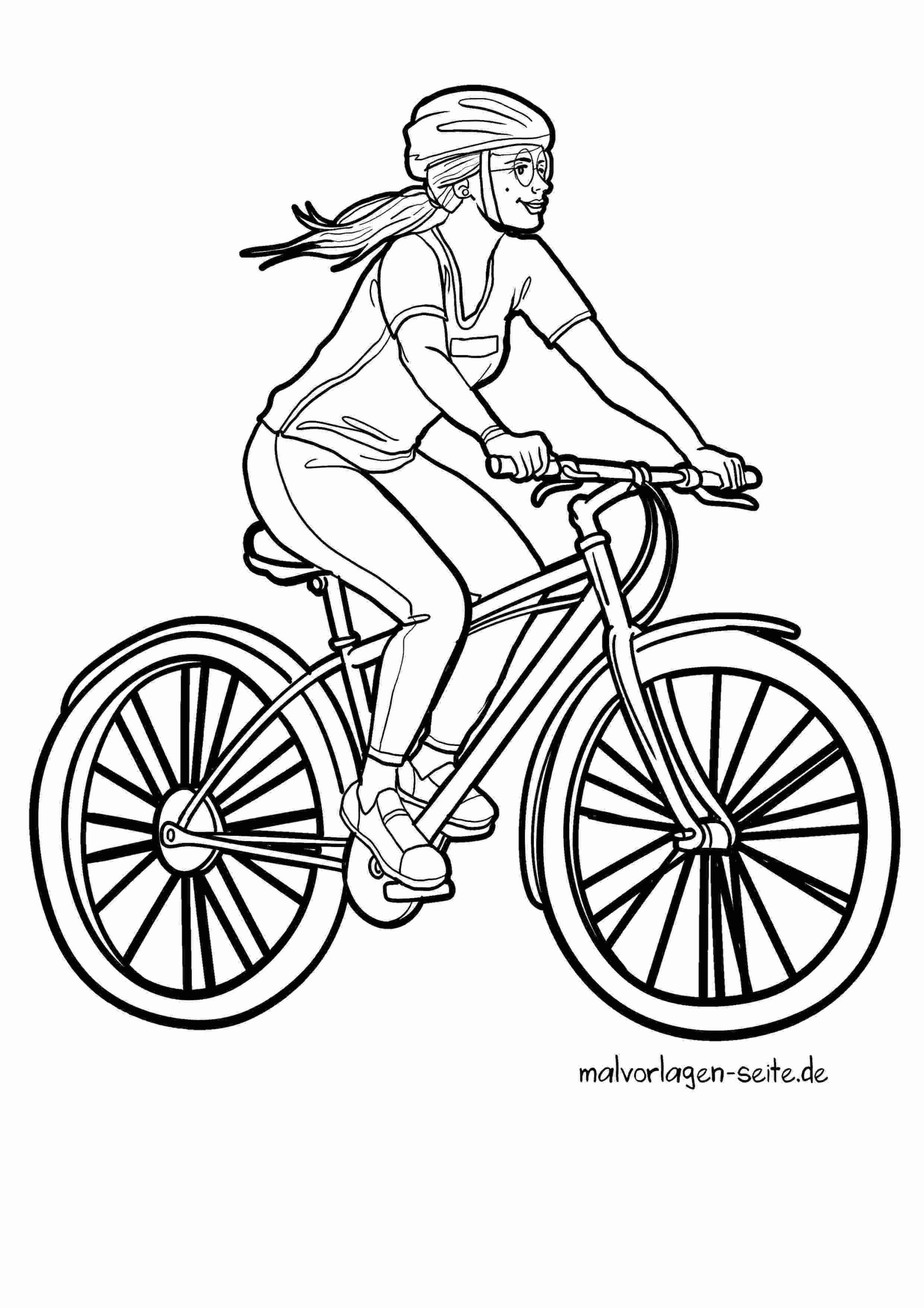 Malvorlage Fahrrad fahren