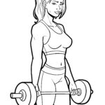 Malvorlage Gewichtheben