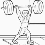 Malvorlage Gewichtheben