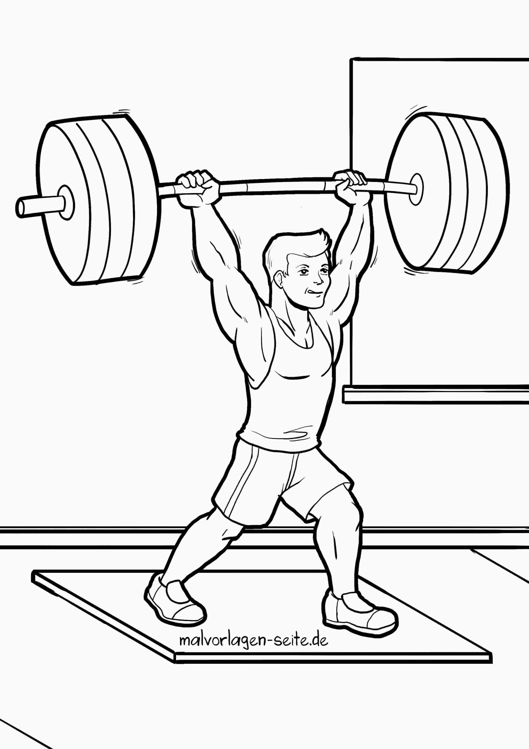 Malvorlage Gewichtheben