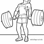 Malvorlage Gewichtheben
