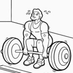 Malvorlage Gewichtheben