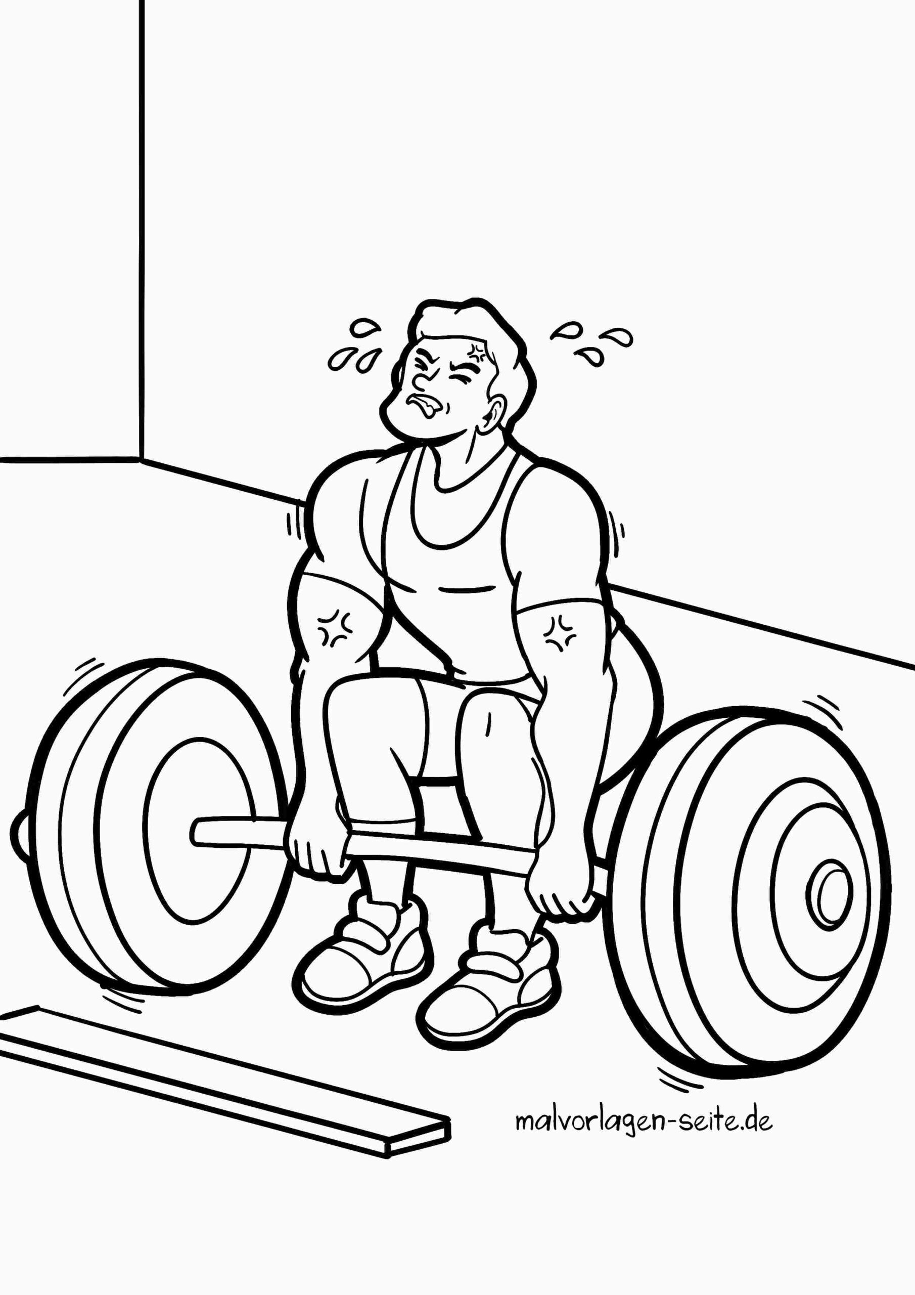 Malvorlage Gewichtheben