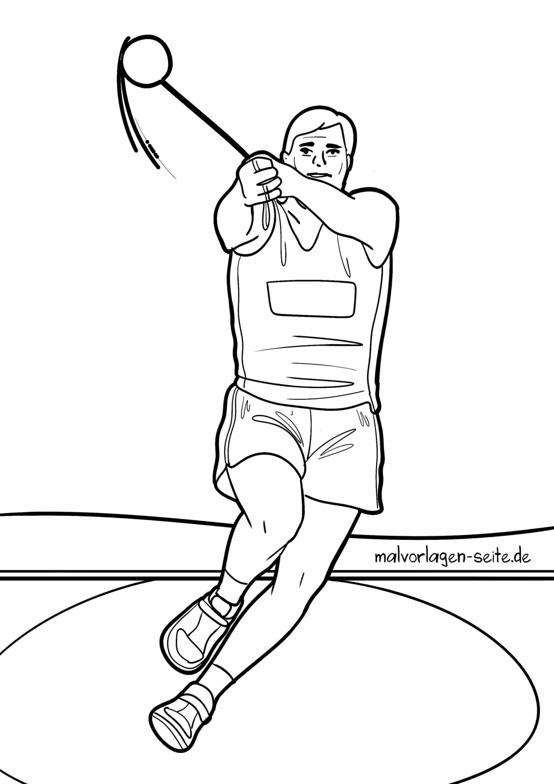 Malvorlage Hammerwerfen