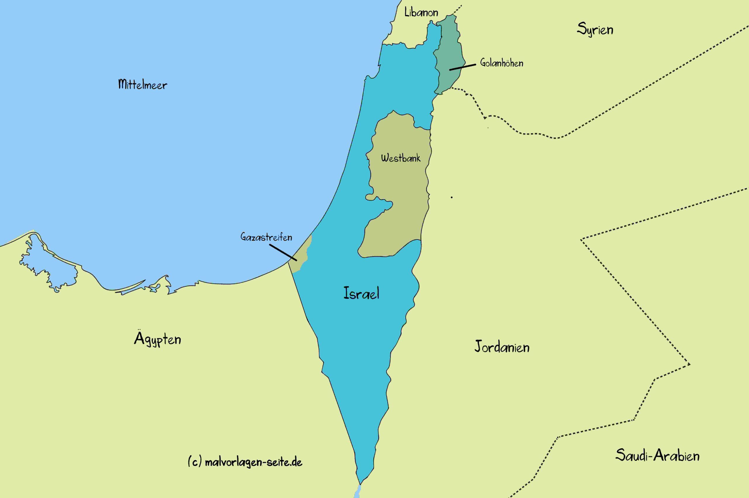 Landkarte Israel