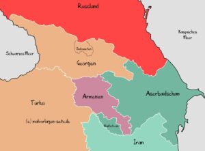 Landkarte Kaukasus