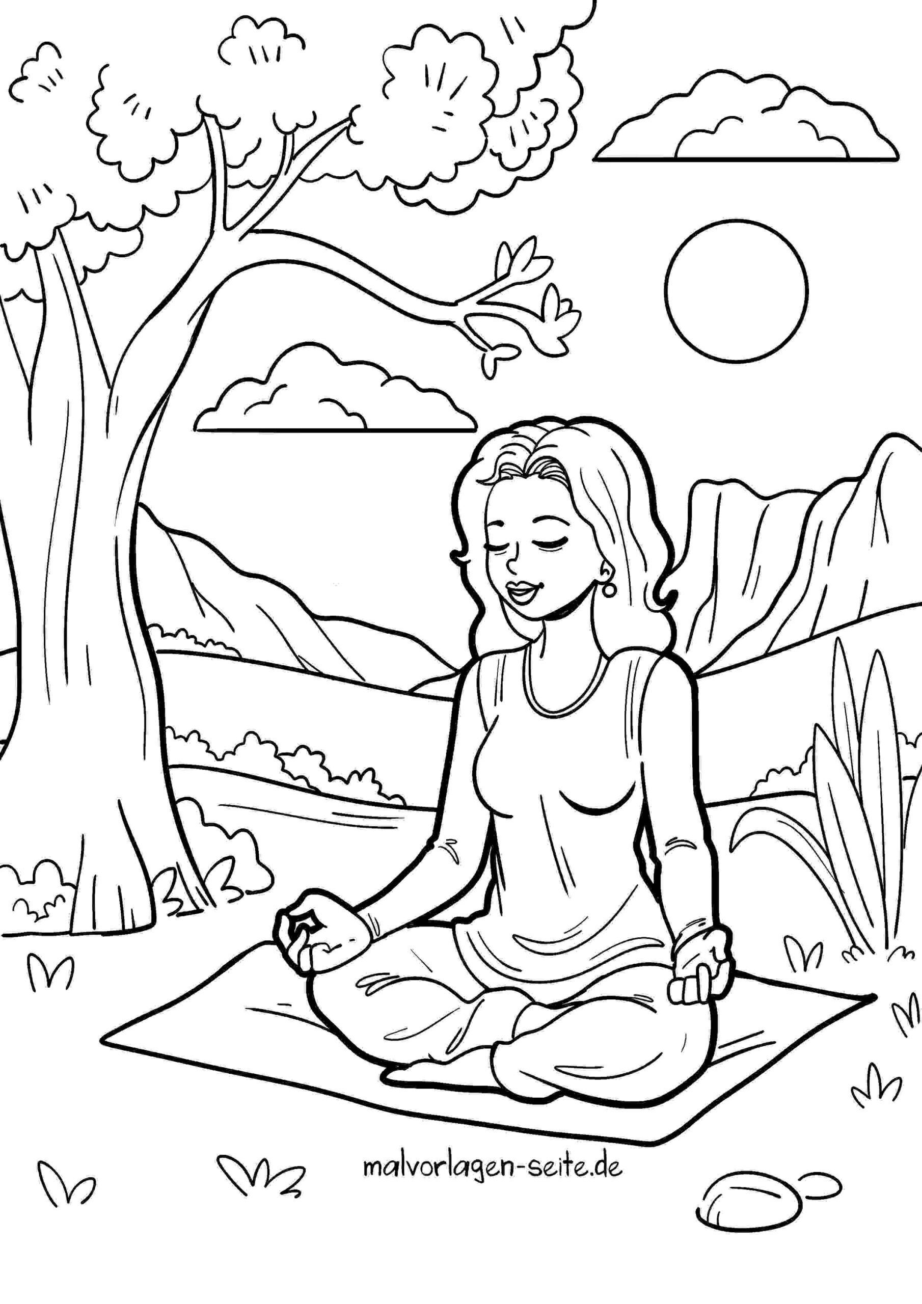 Malvorlage Meditieren