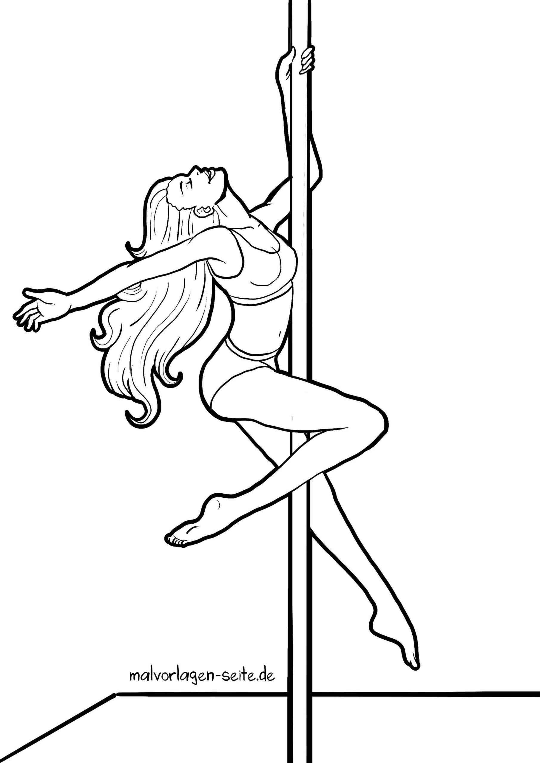Malvorlage Poledance