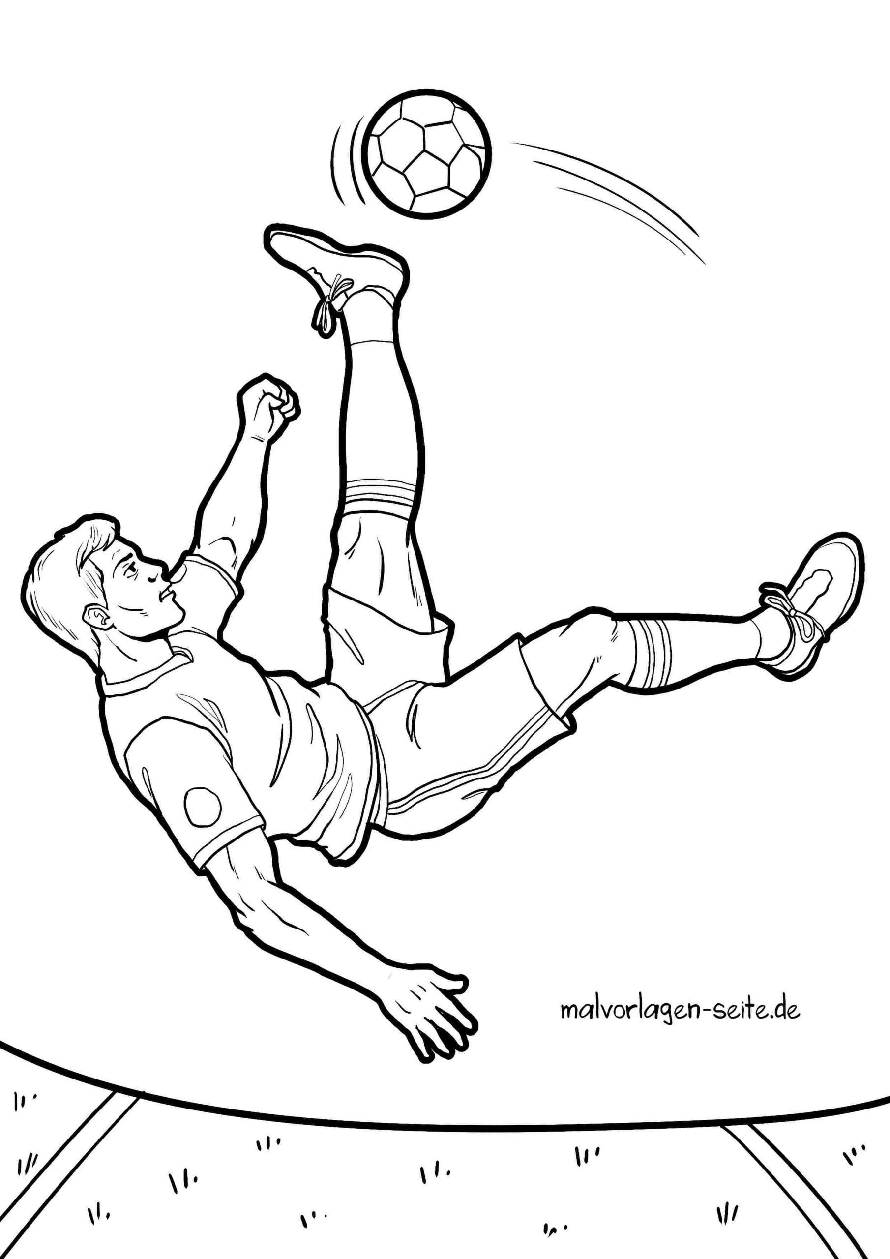 Malvorlage Fußball Fallrückzieher