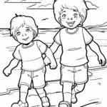 Malvorlage Geschwister