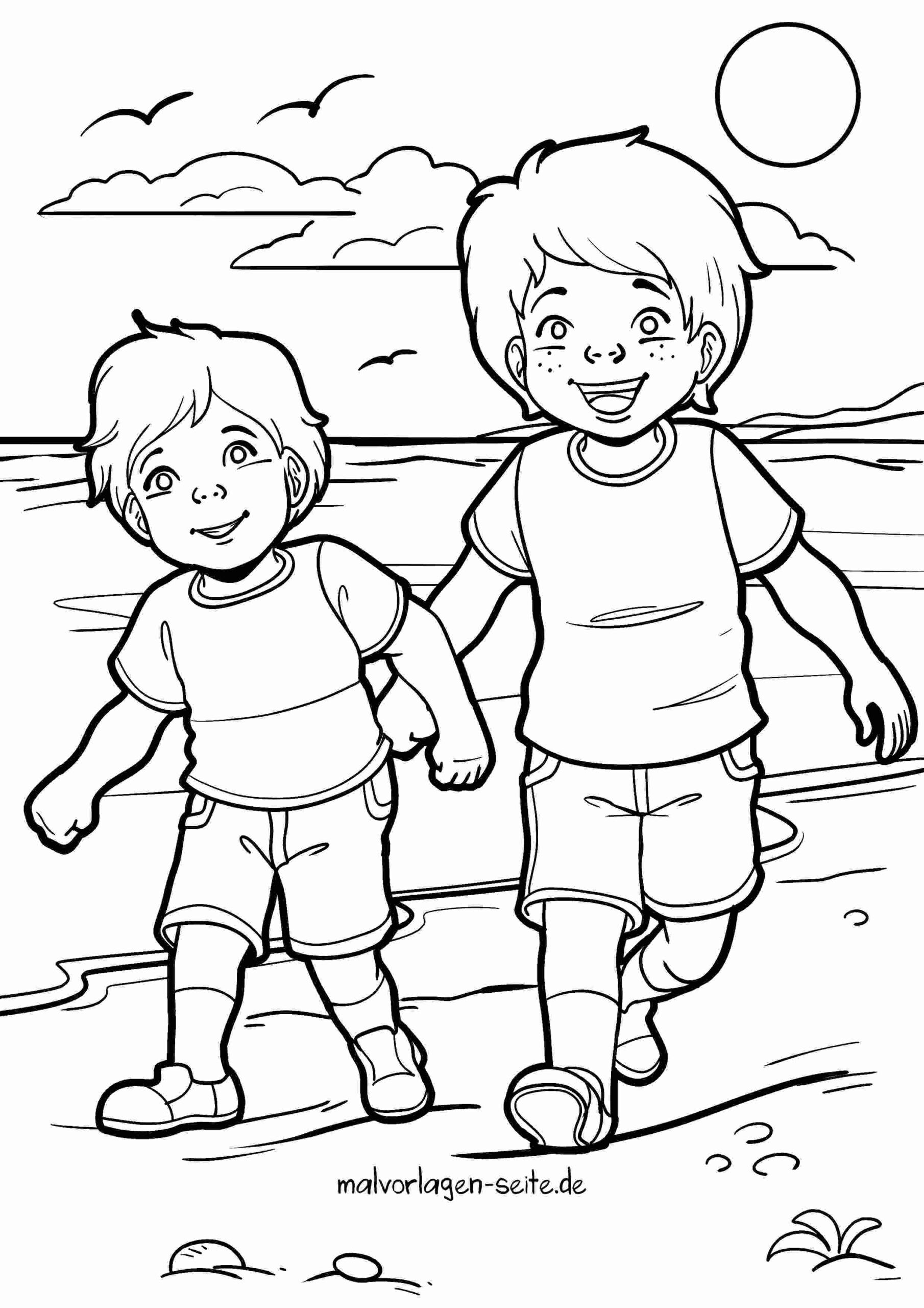Malvorlage Geschwister