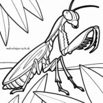 Malvorlage Gottesanbeterin