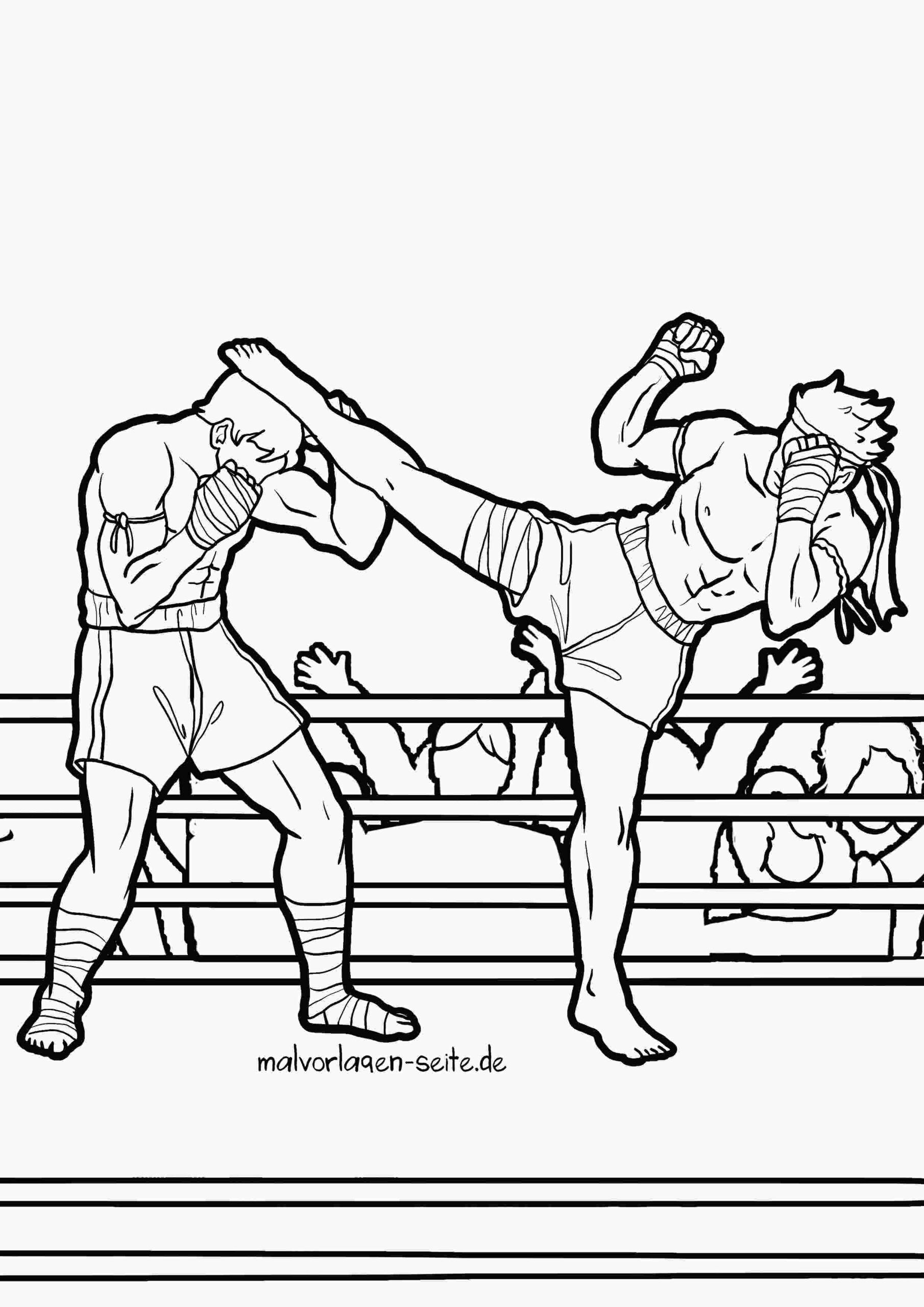 Malvorlage Thaiboxen