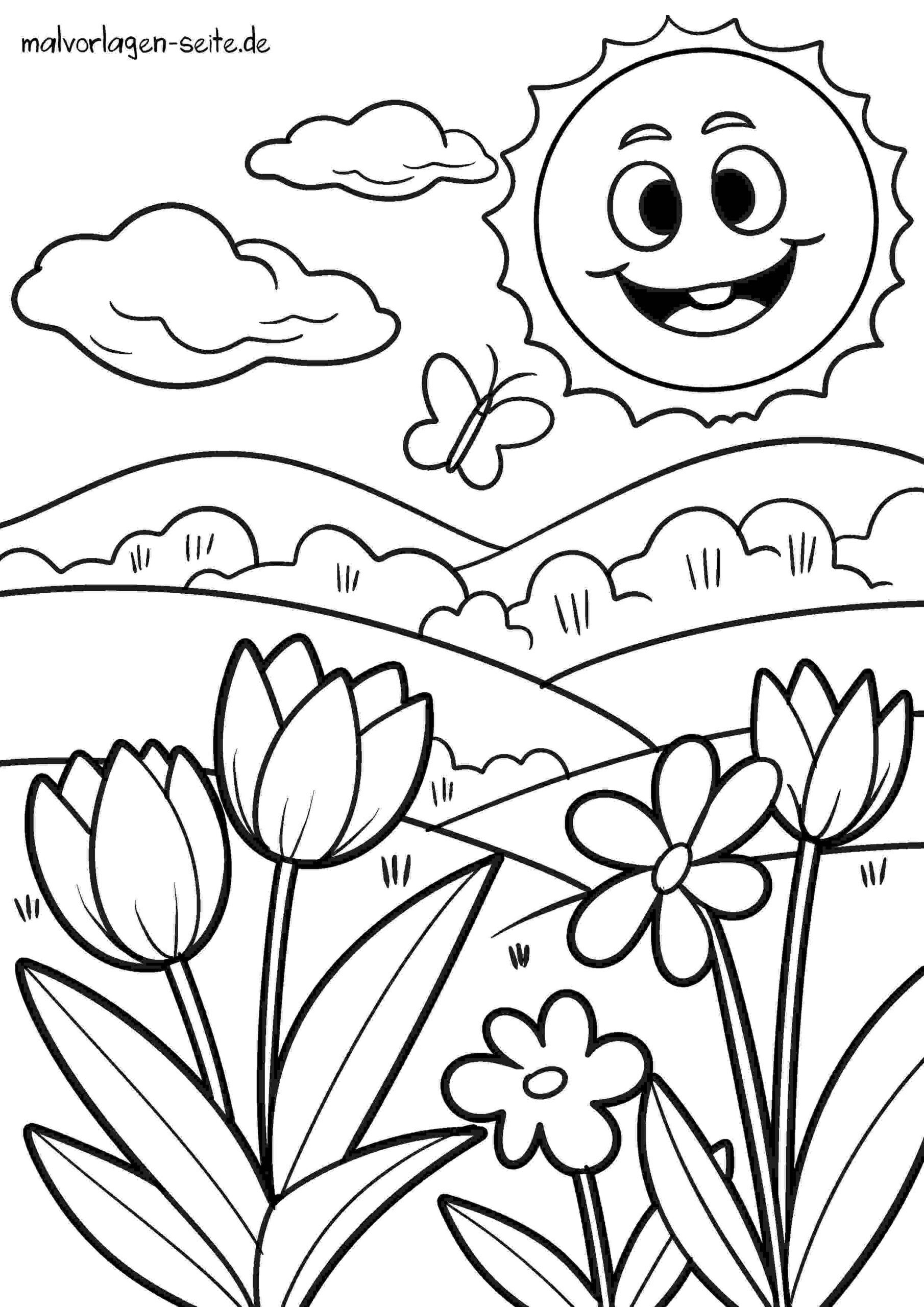 Malvorlage Frühling