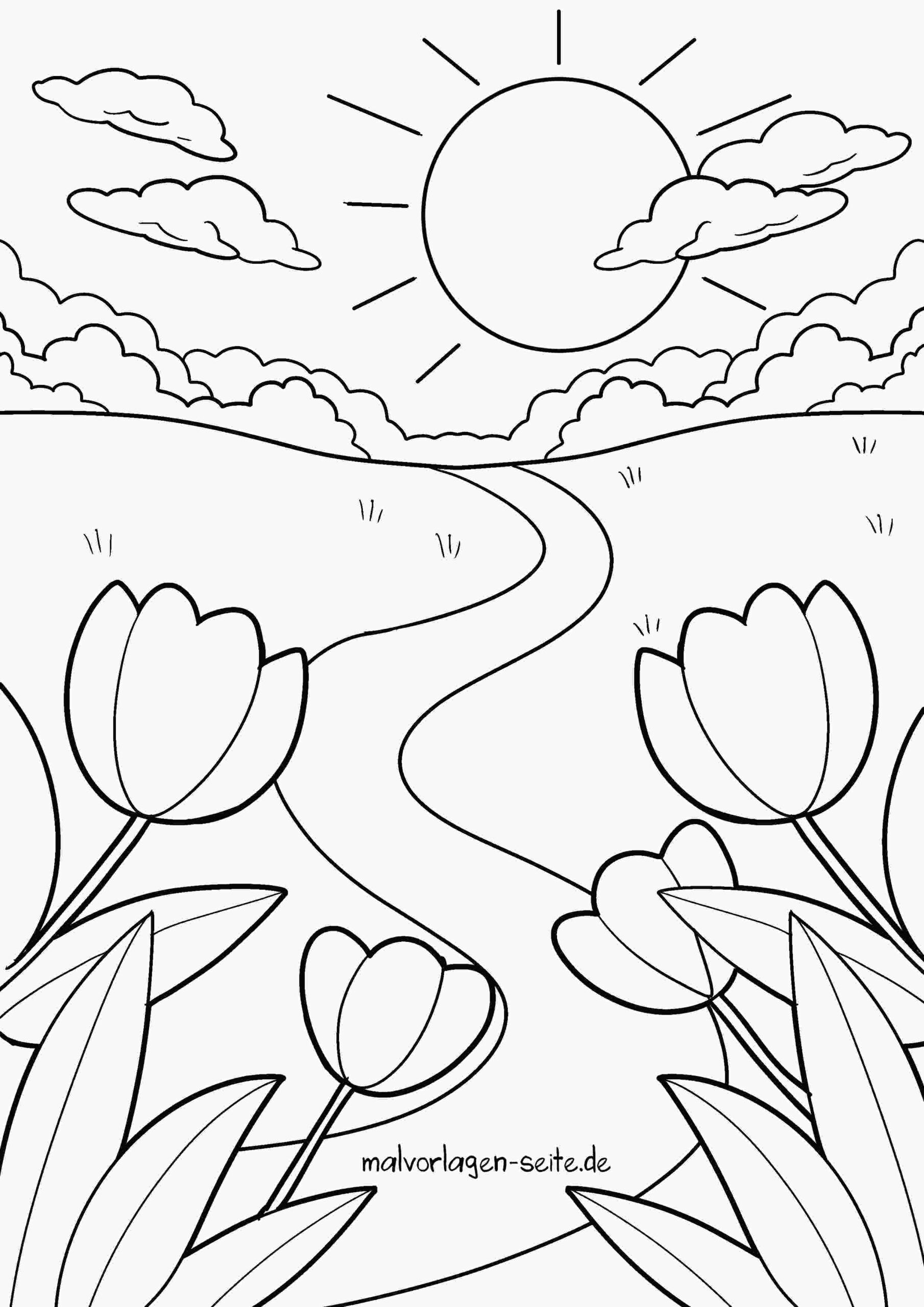 Malvorlage Frühling