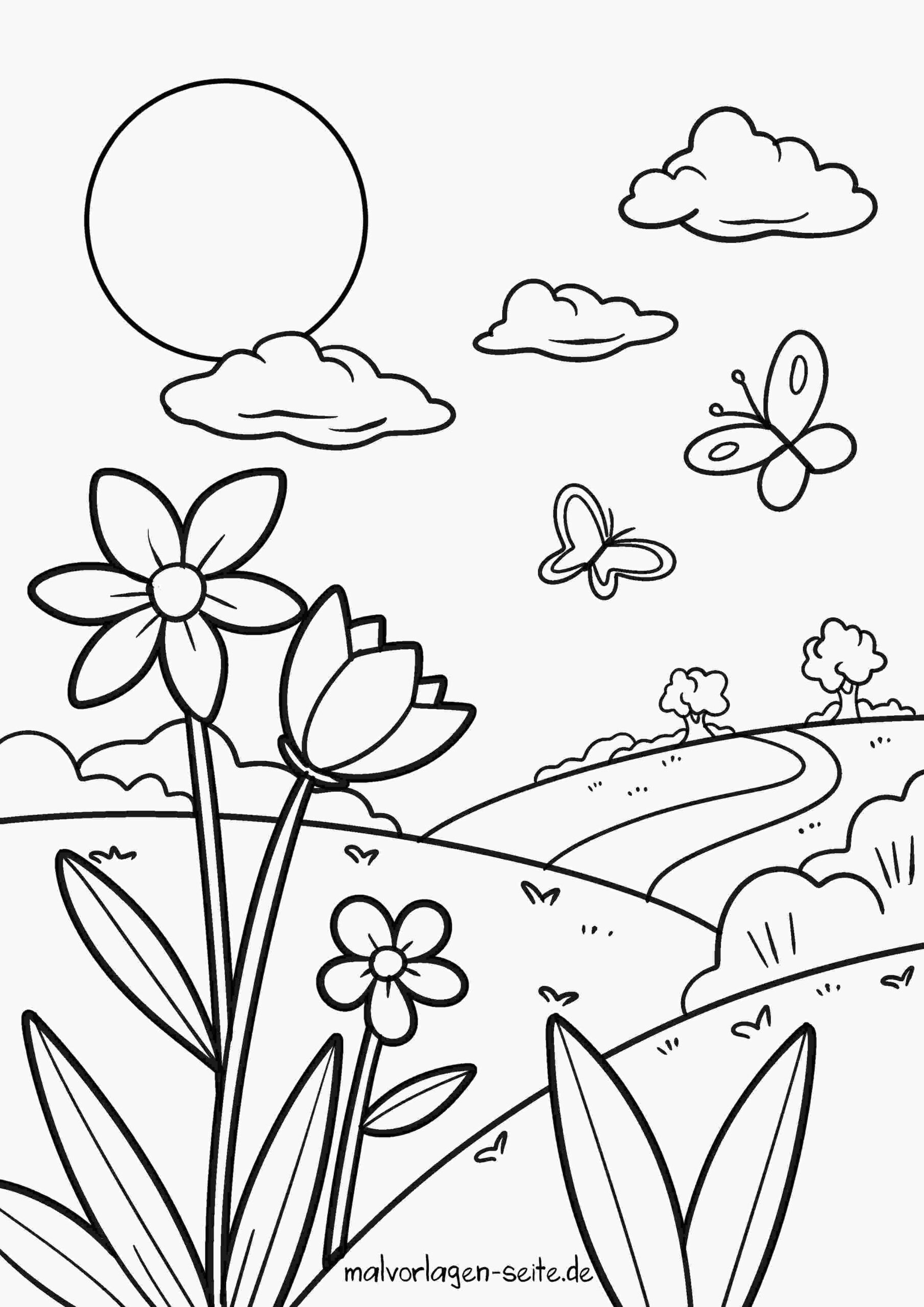 Malvorlage Frühling