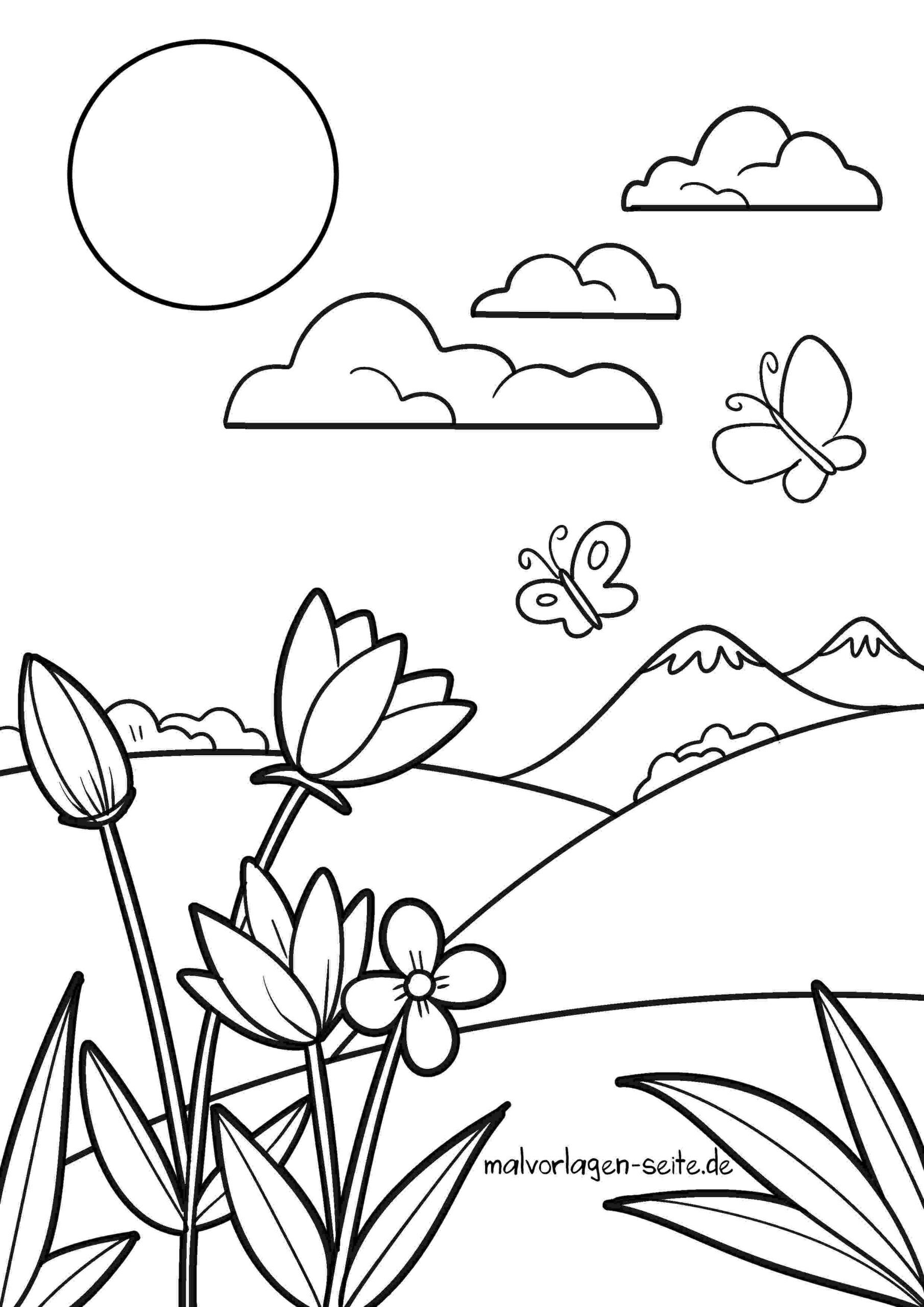 Malvorlage Frühling