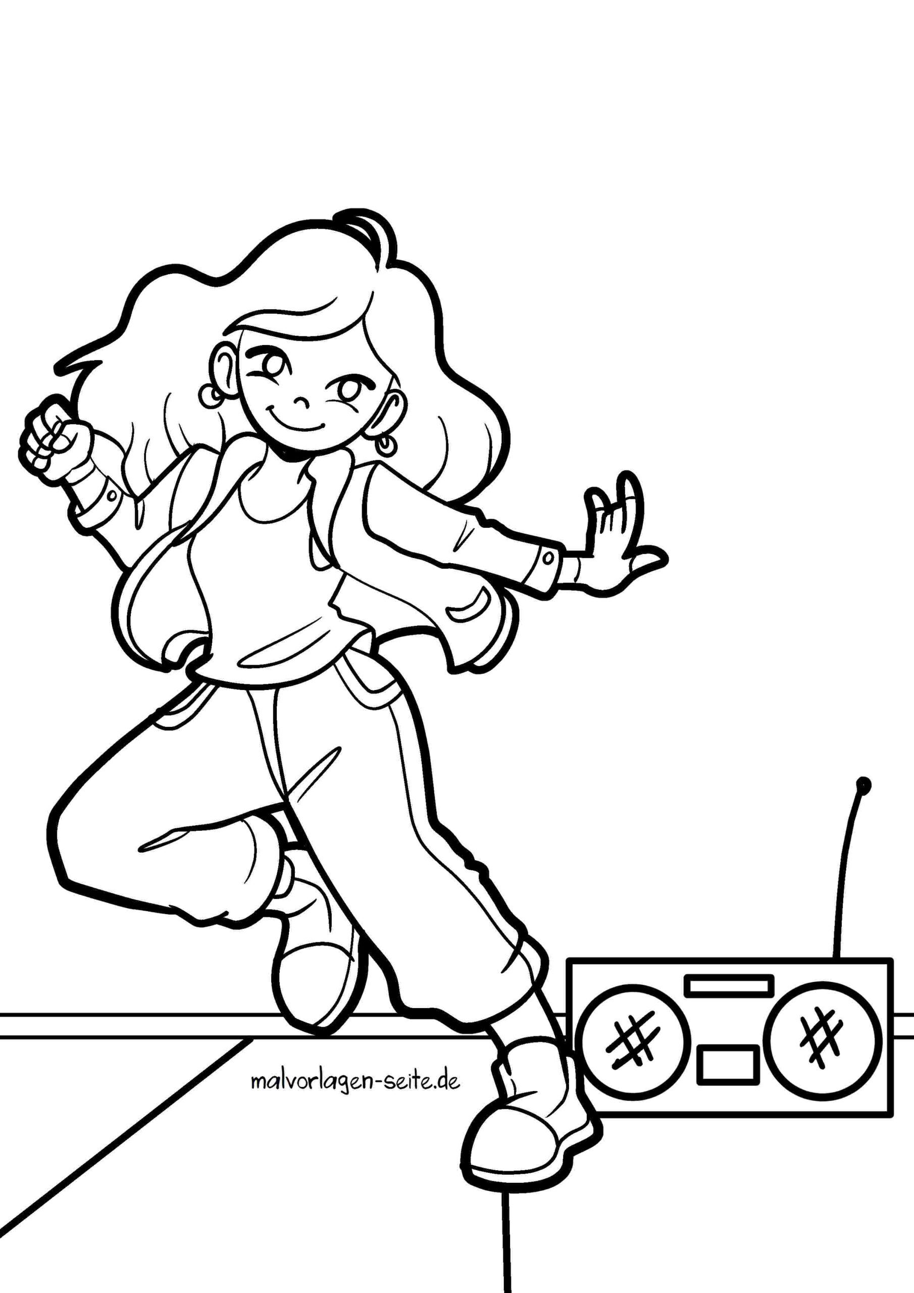 Malvorlage Streetdance