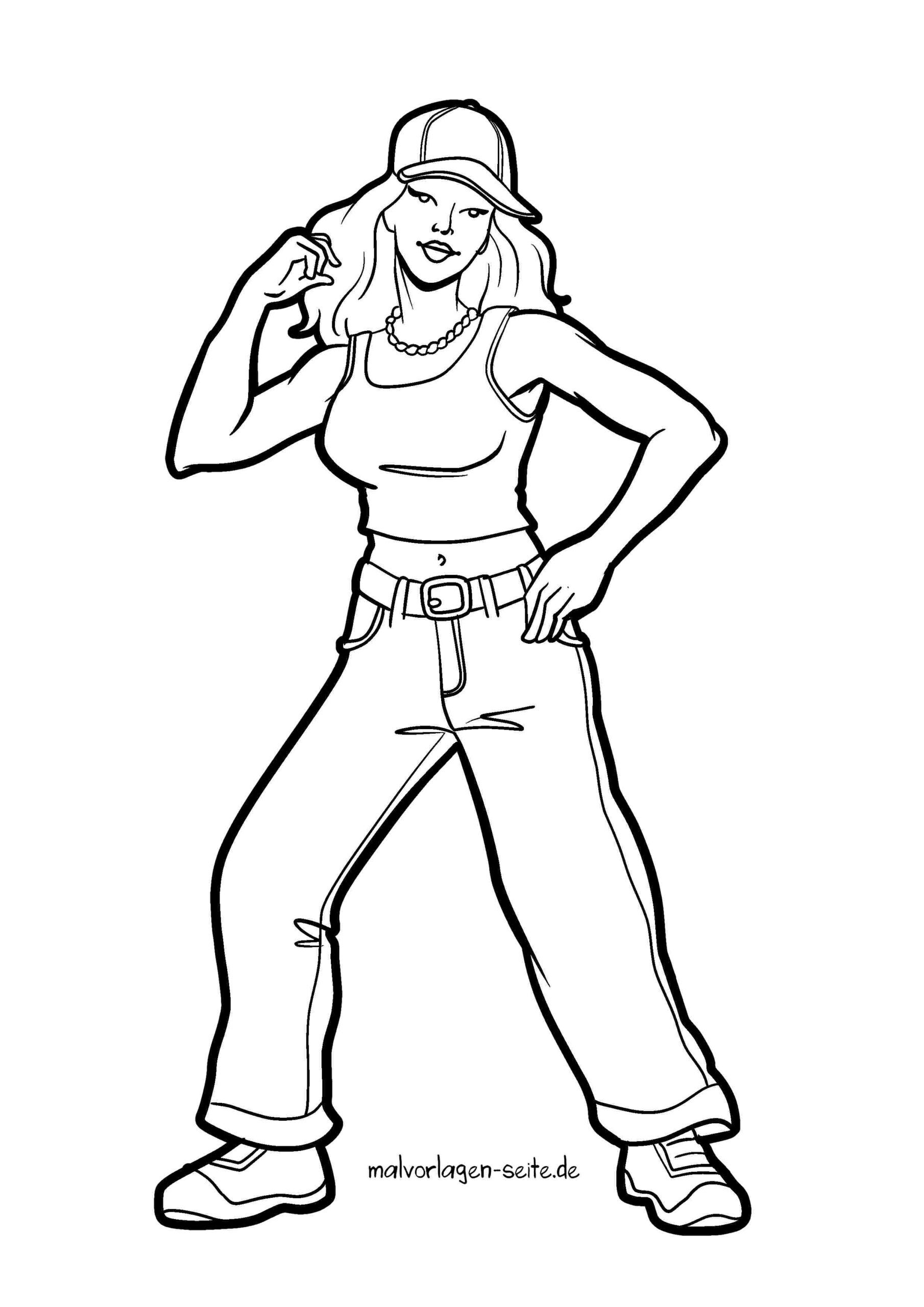 Malvorlage Streetdance