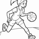 Malvorlage Basketballspielerin