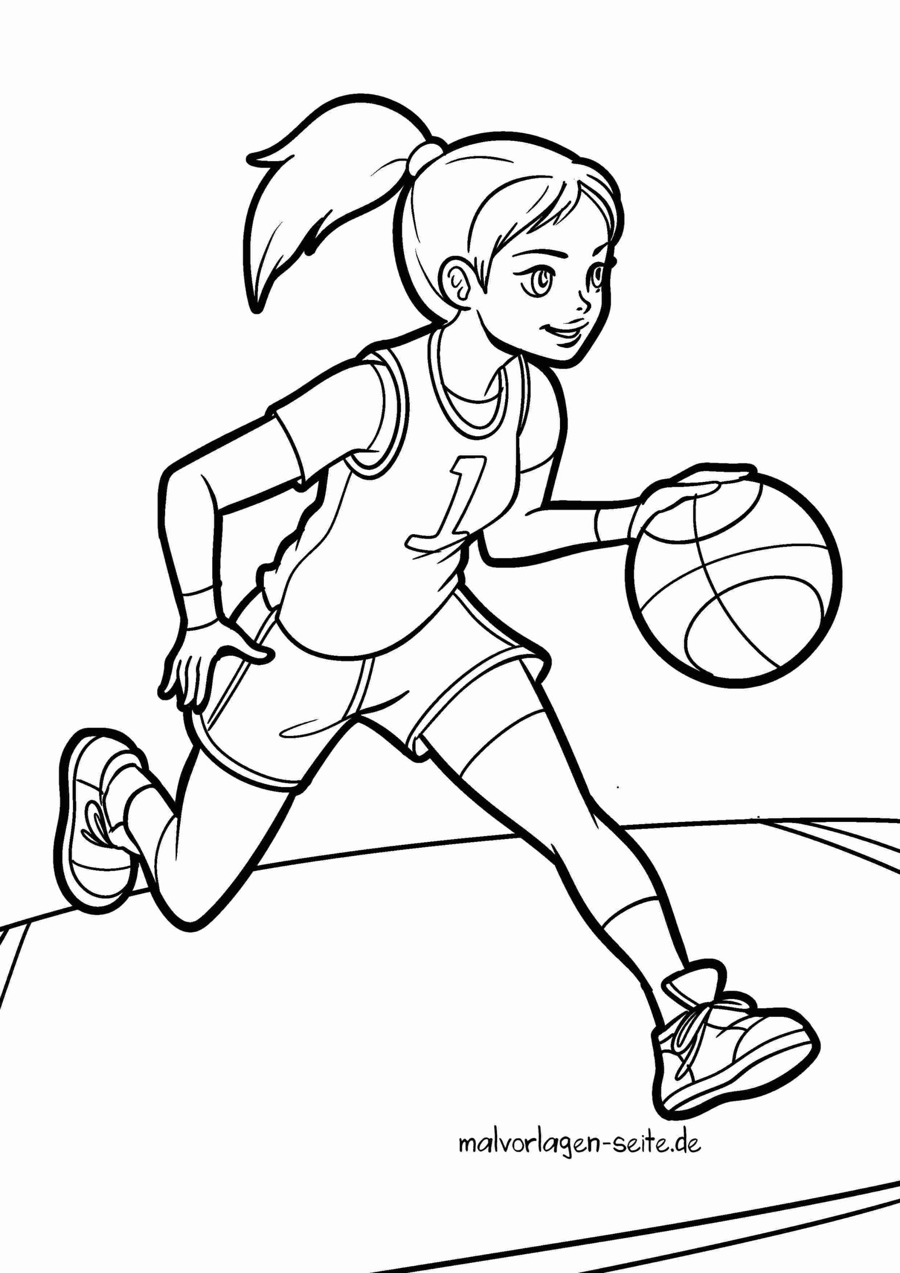 Malvorlage Basketballspielerin