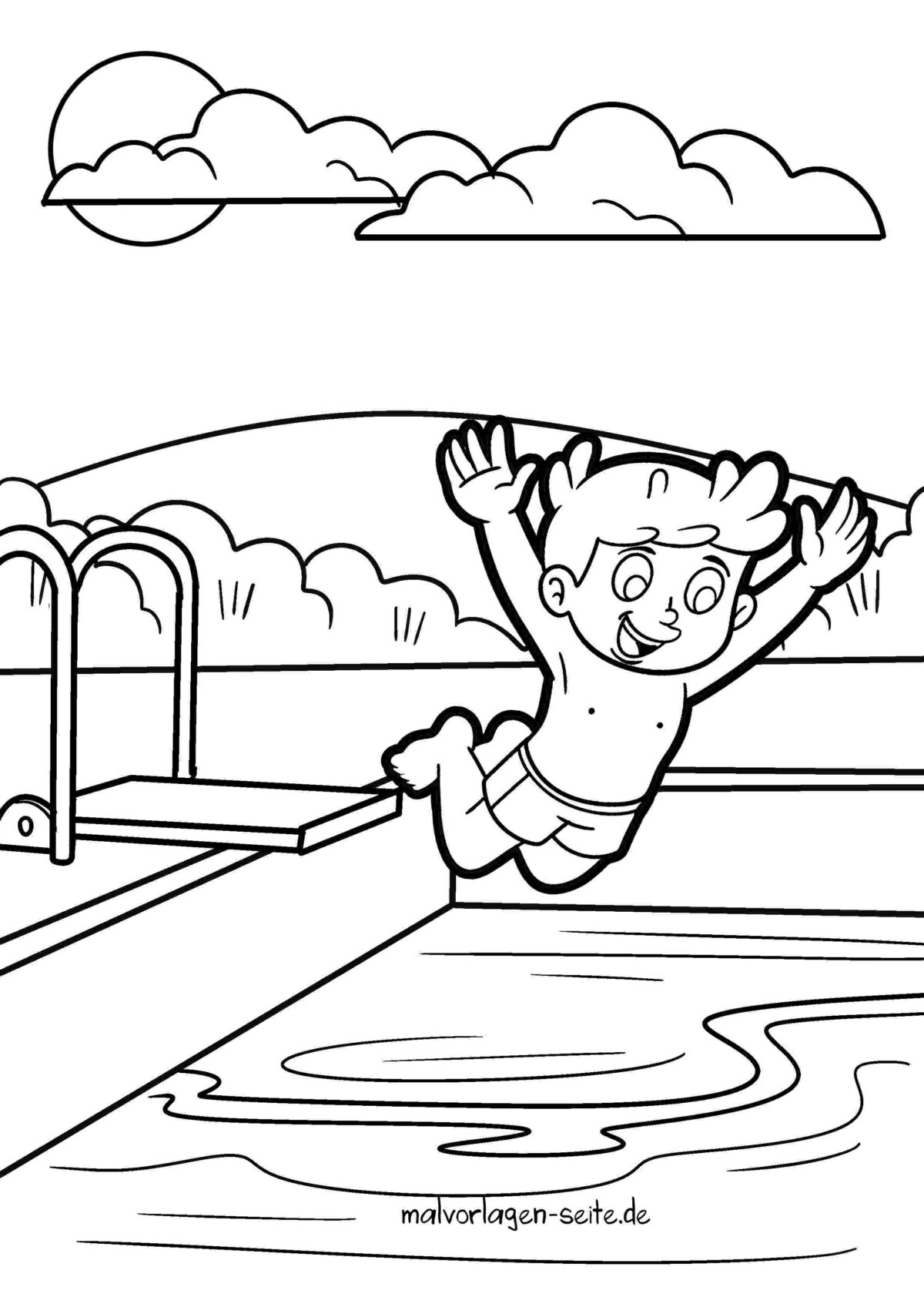 Malvorlage Ins Schwimmbad gehen