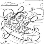 Malvorlage Boot fahren - Kanu Malvorlage Kanu fahren