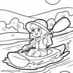 Malvorlage Kajak fahren Malvorlage Kajak fahren