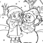 Malvorlage Schneemann