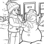 Malvorlage Schneemann