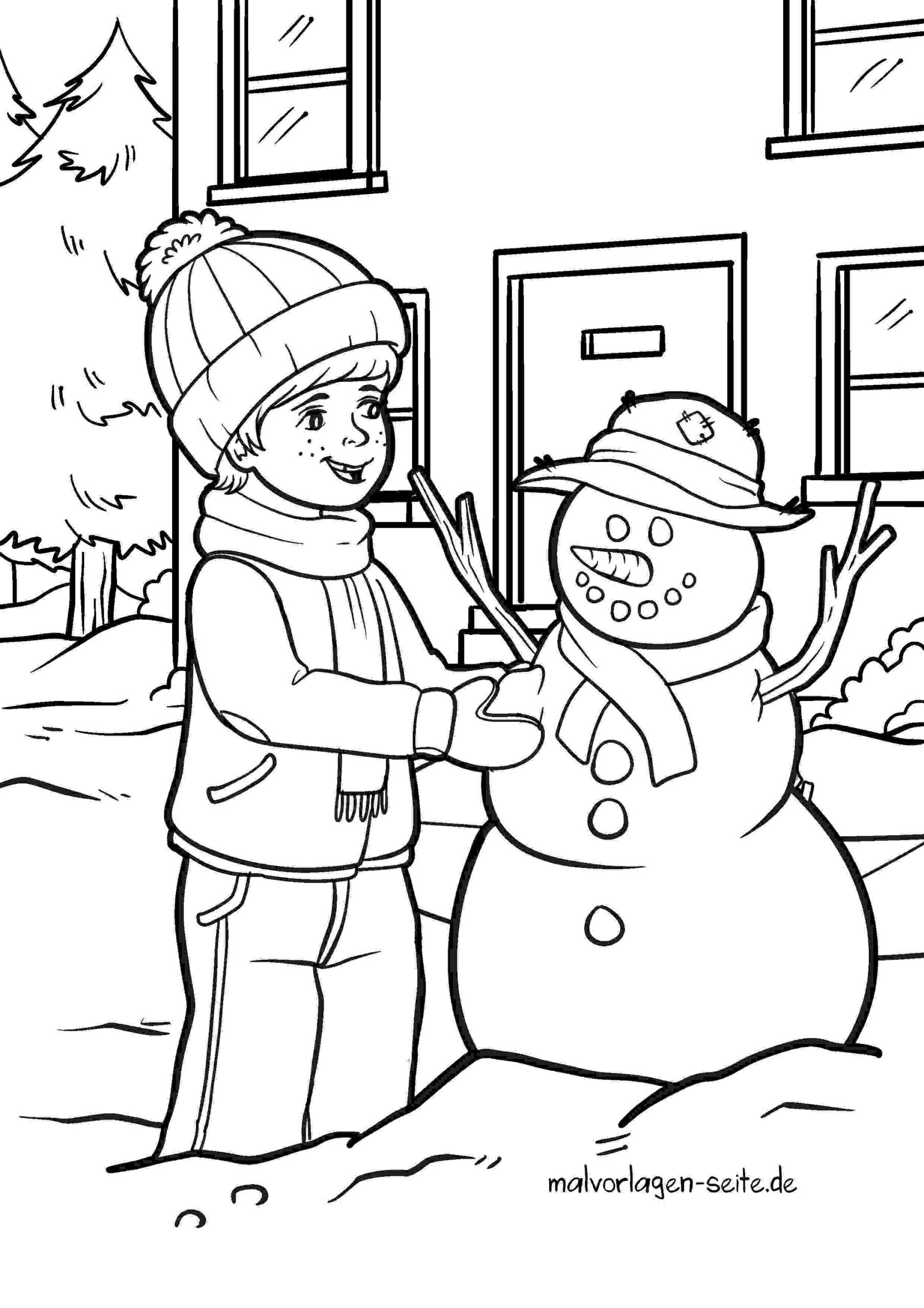 Malvorlage Schneemann