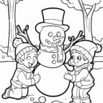 Malvorlage Schneemann