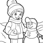 Malvorlage Schneemann