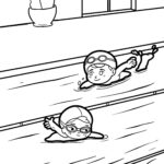 Malvorlage Schwimmen