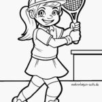 Malvorlage Tennisspielerin