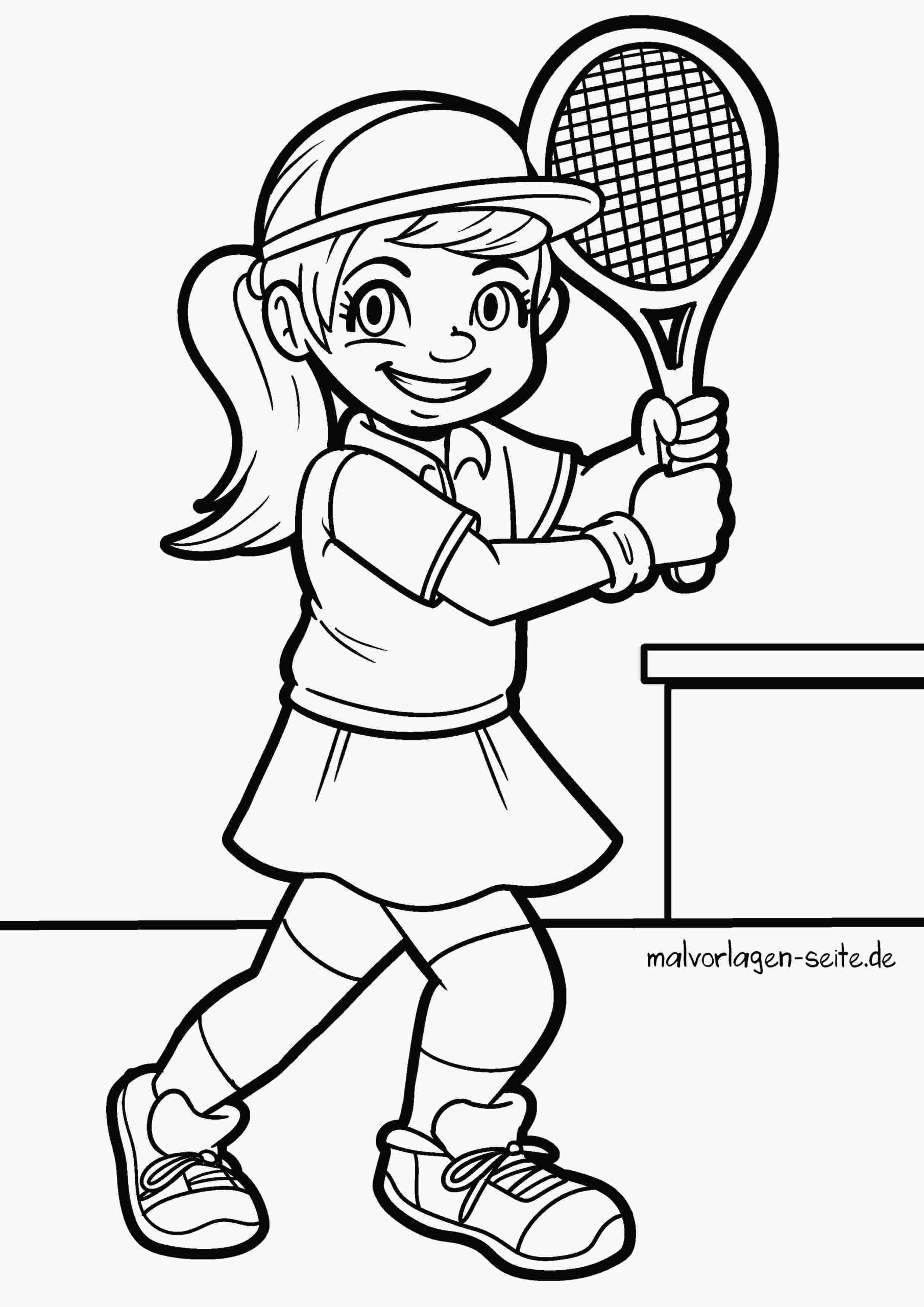 Malvorlage Tennisspielerin