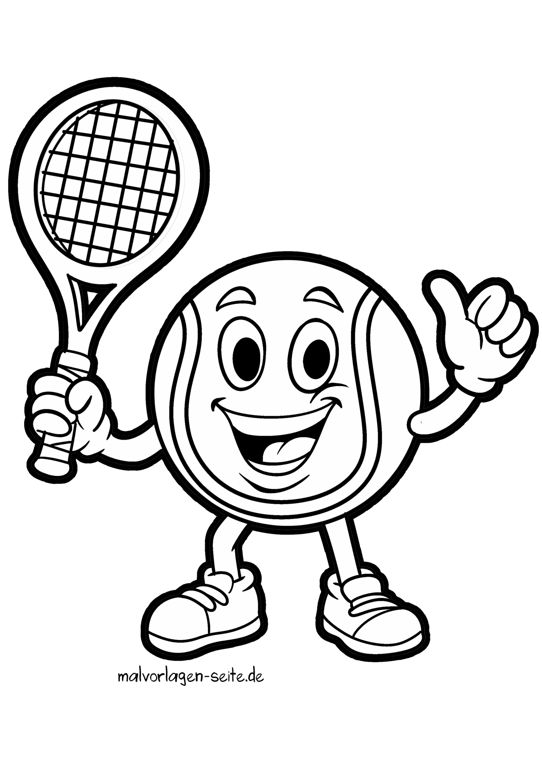 Malvorlage Tennis