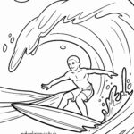 Malvorlage Wellenreiten Malvorlage Surfen - Wellenreiten