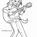 Malvorlage Gitarre spielen
