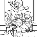 Malvorlage Popstars Band