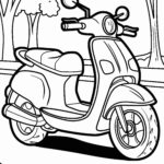 Malvorlage Motorroller