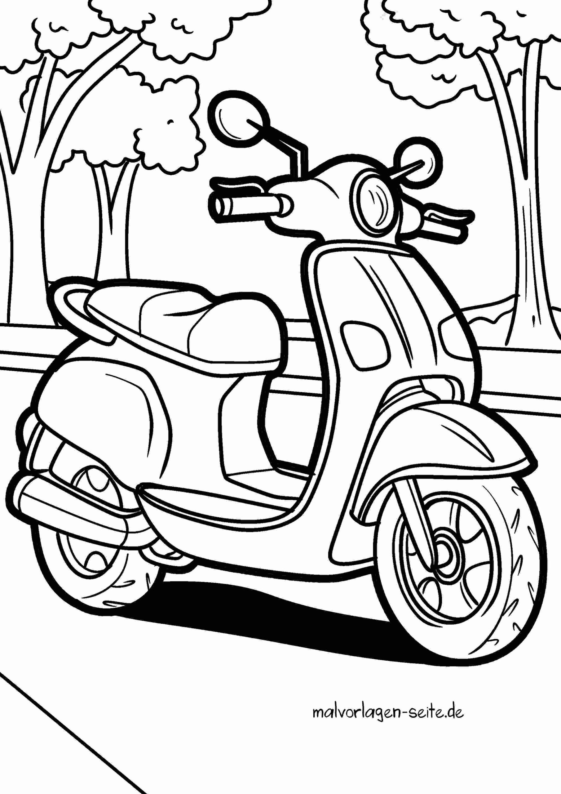 Malvorlage Motorroller