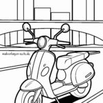 Malvorlage Motorroller Malvorlage Motorroller
