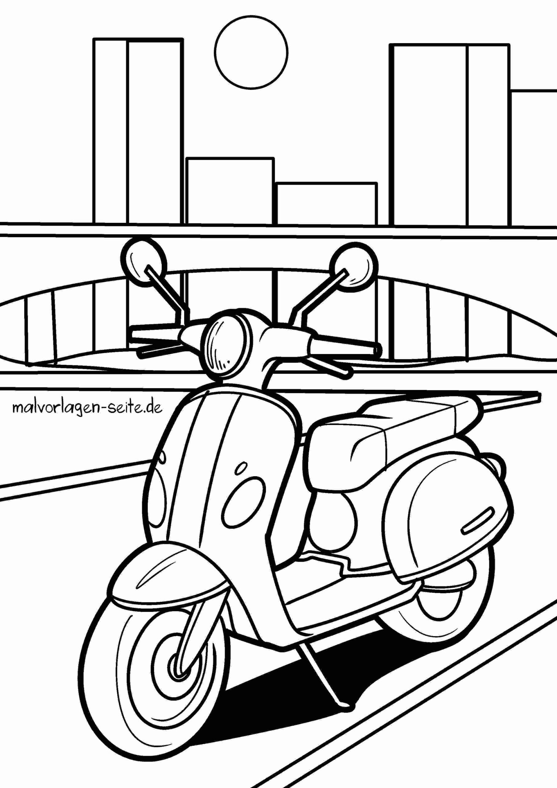 Malvorlage Motorroller