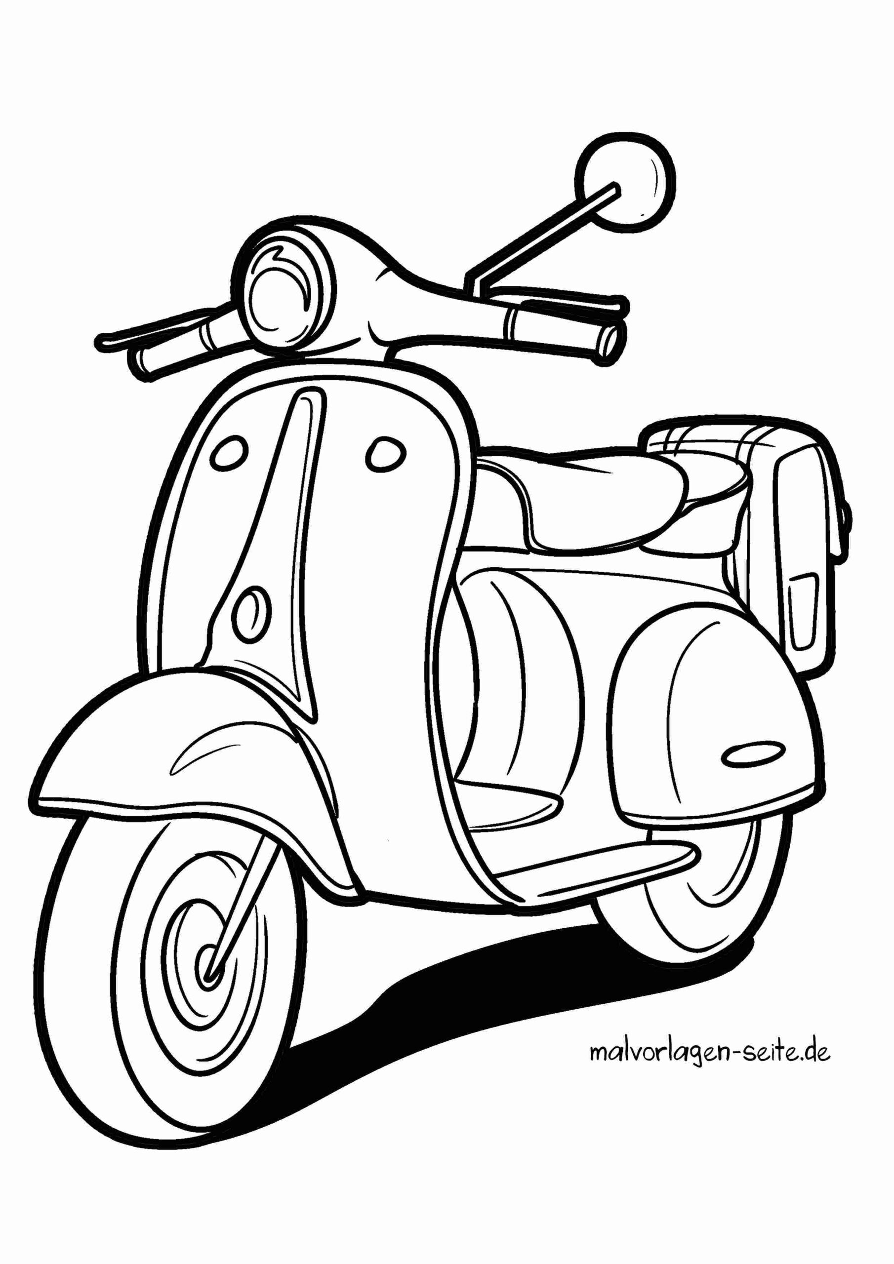 Malvorlage Motorroller