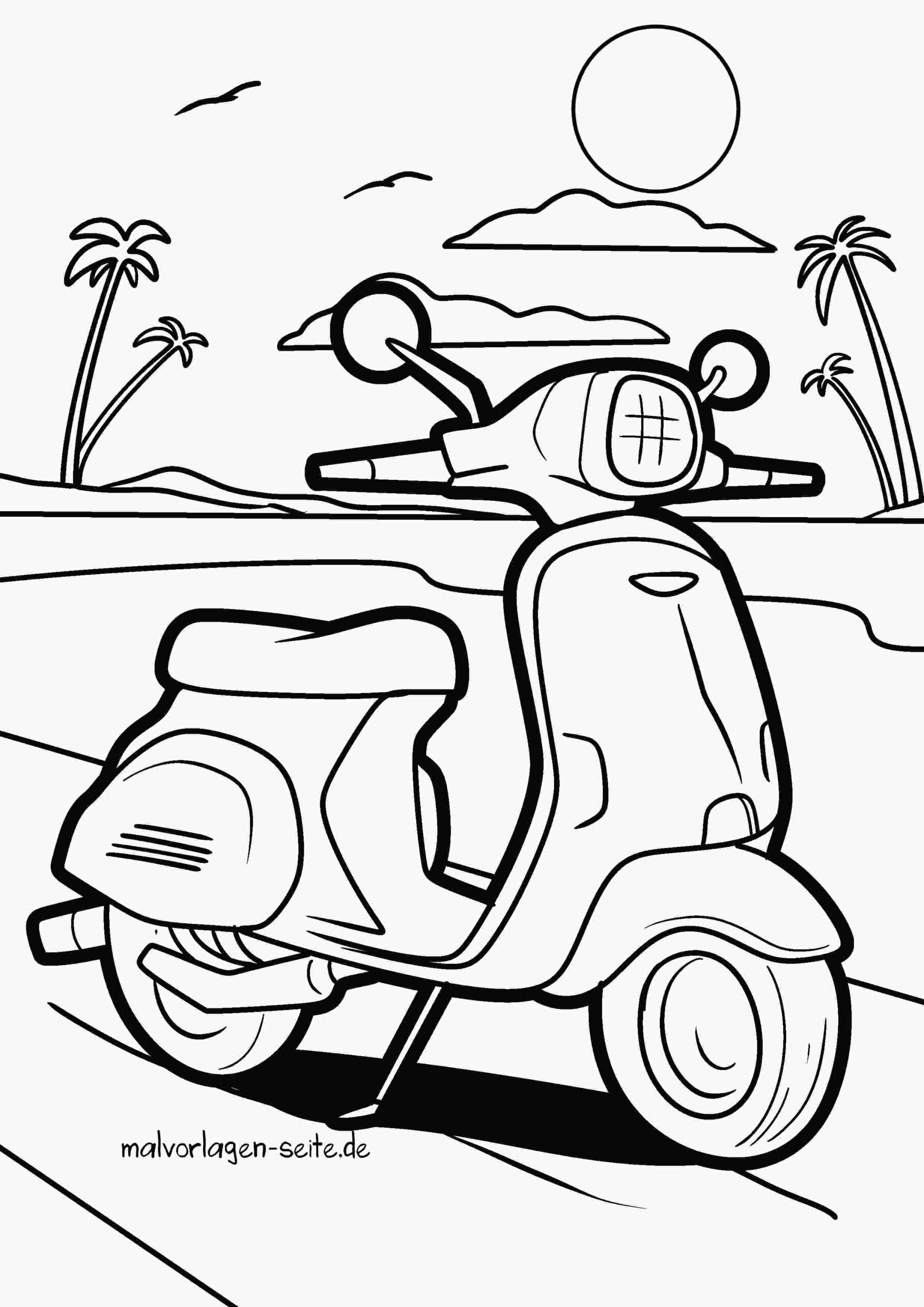 Malvorlage Motorroller