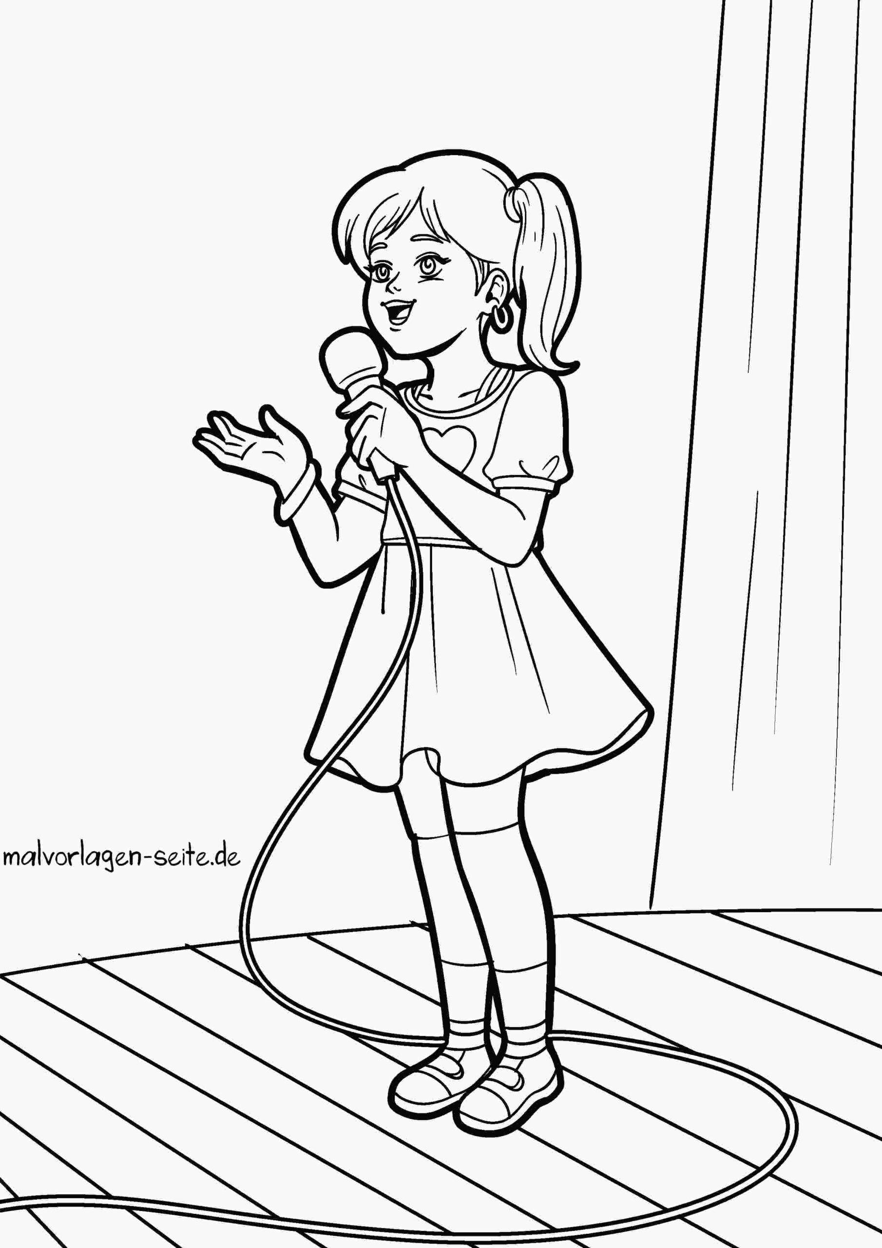 Malvorlage Singen - Gesang