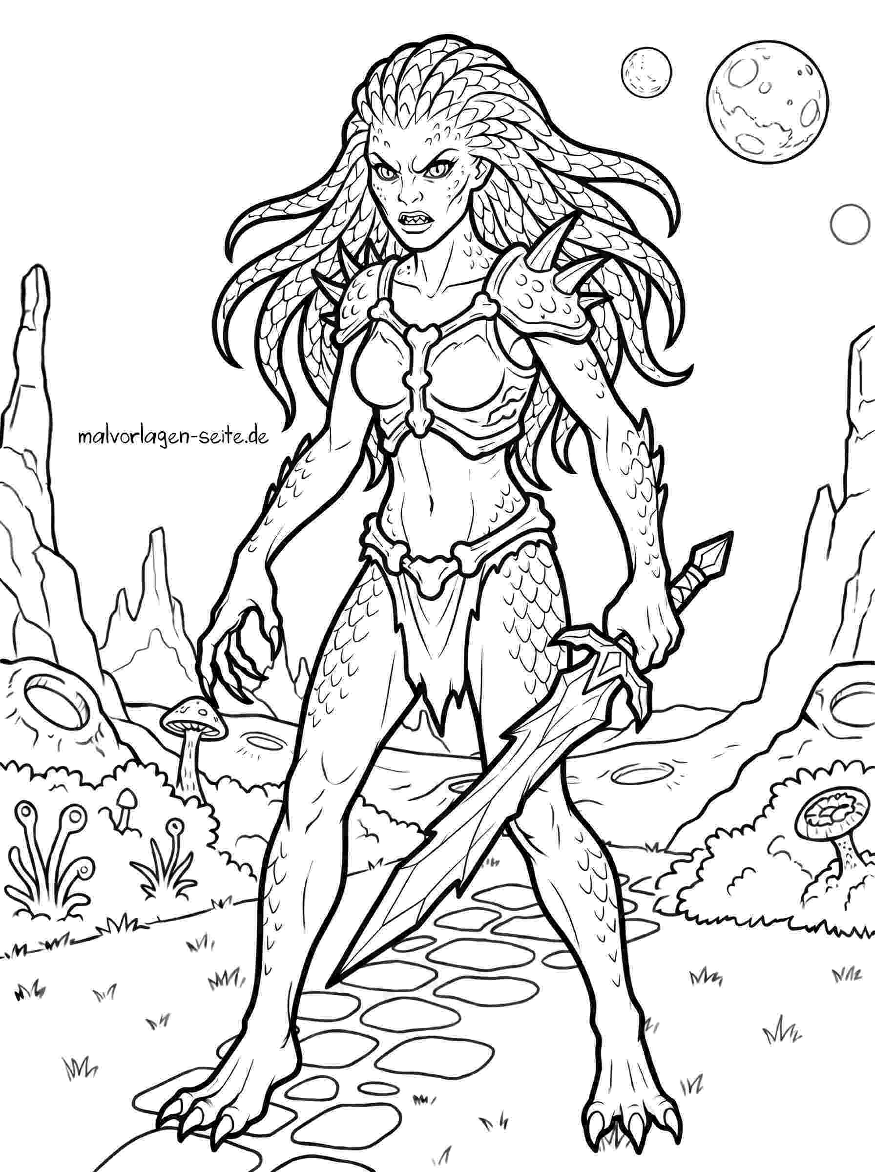 Malvorlage Alien